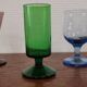 Set of 6 old liquor glasses on mismatched feet