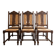 Set of 6 Basque-style wooden dining chairs.