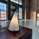 Vintage glass table lamp teepee by sce, 1990s
