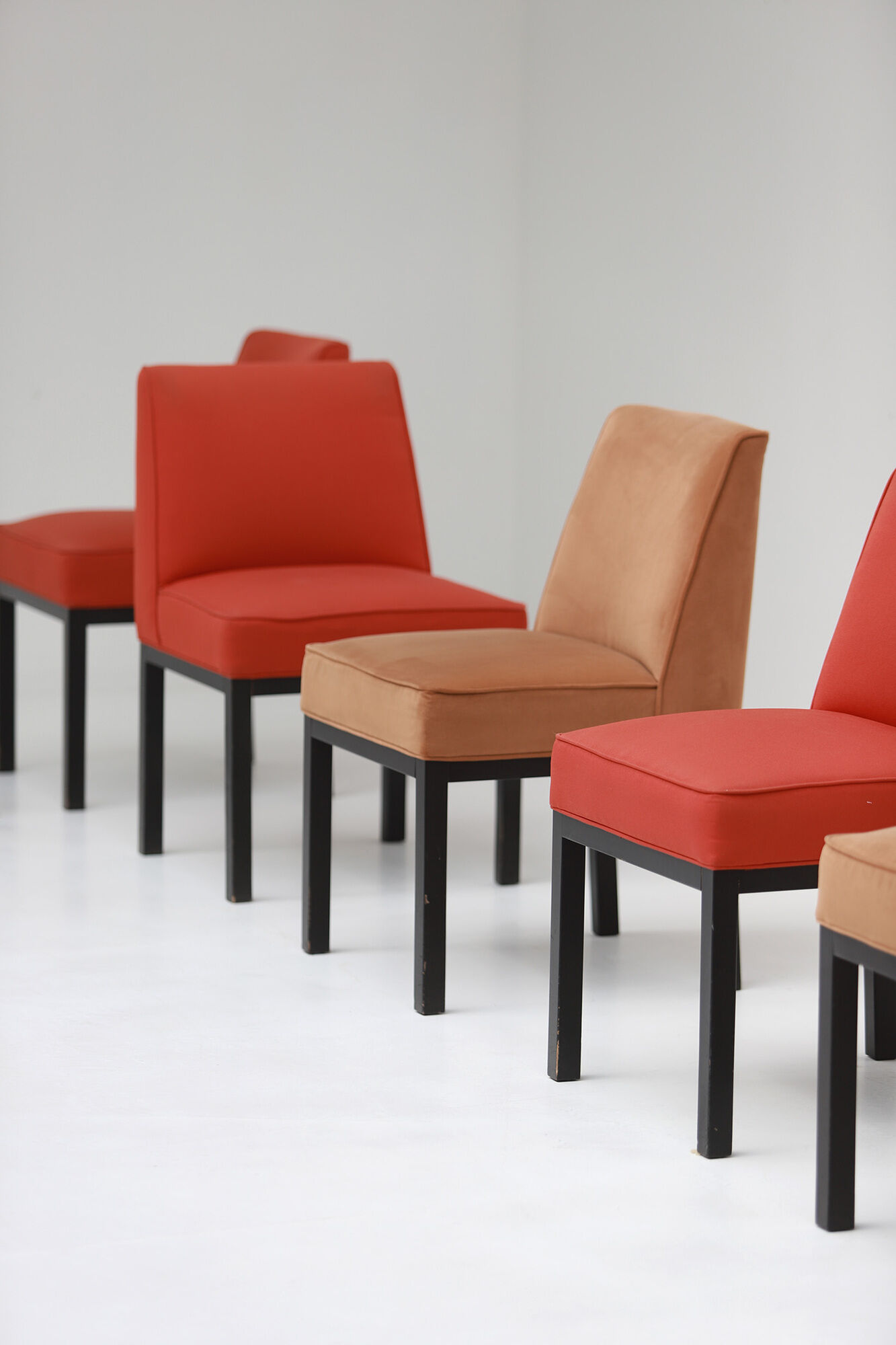 Set of six Jules Wabbes 'Louise' dining chairs for Bulo