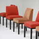 Set of six Jules Wabbes 'Louise' dining chairs for Bulo