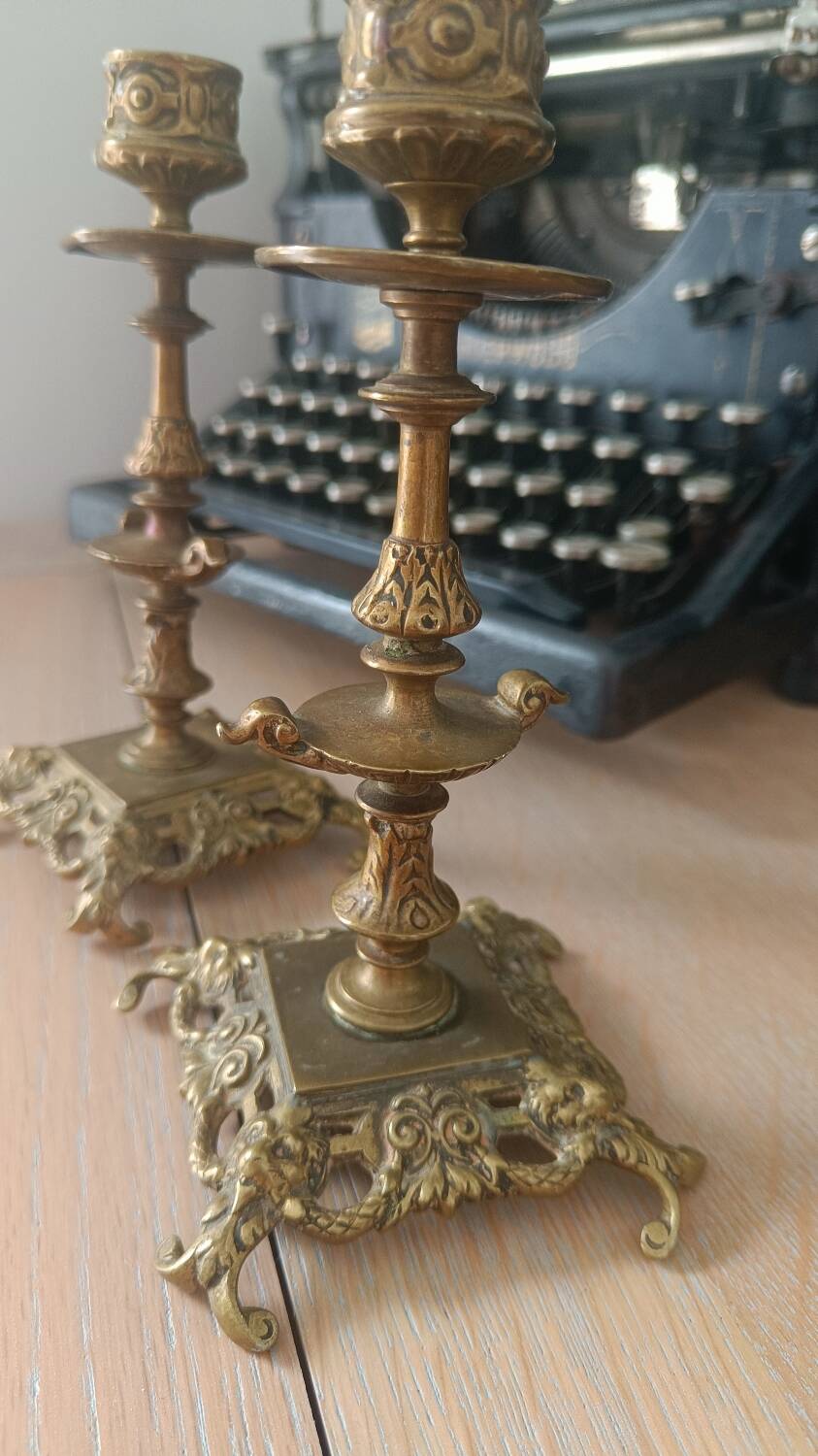 Antique baroque candlesticks