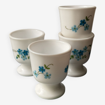 Lot de 4 coquetiers arcopal myosotis