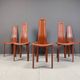 Vintage Leather Dining Chairs by Arper Italy, 1980s - Set of 6