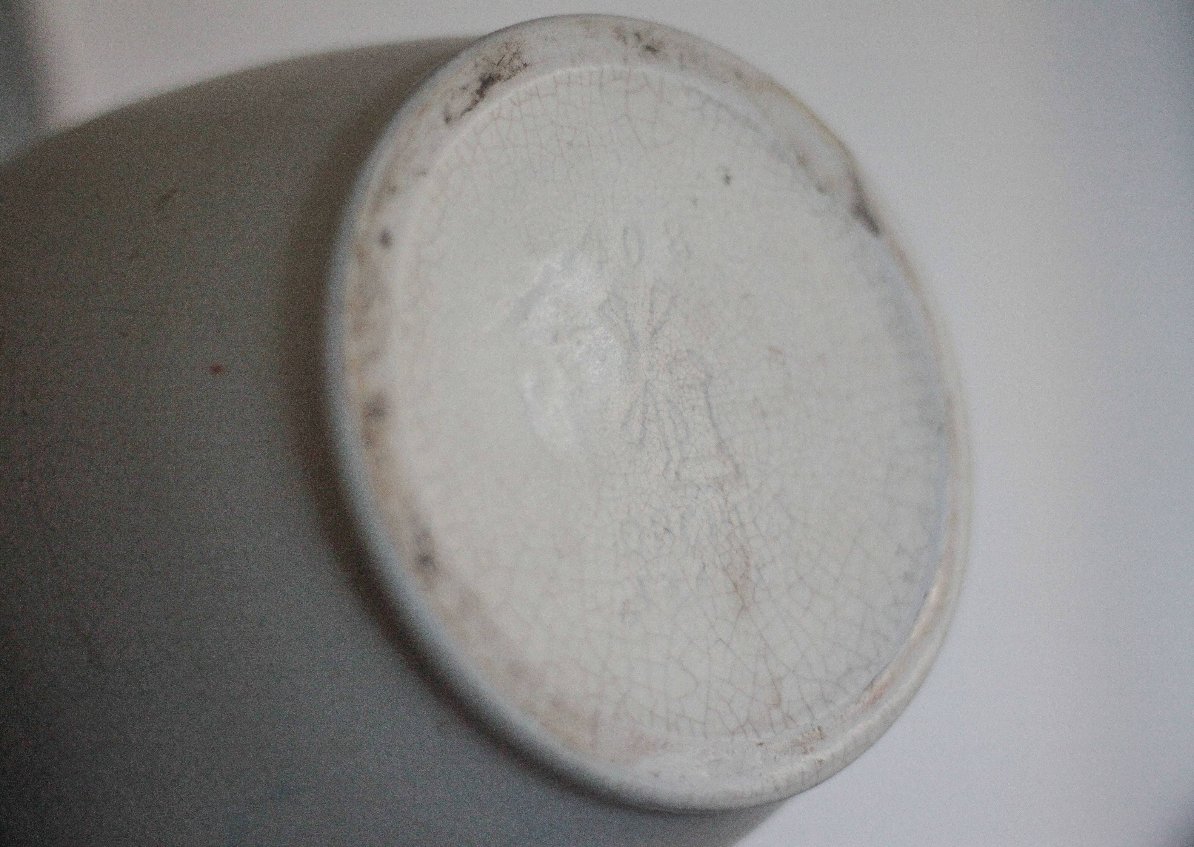 White earthenware vase by the French manufacturer Orchies.