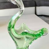 Empty pocket/Swan figurine, in the Murano style. In blown art glass. High 22 cm