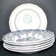 Series of 6 plates in Lunéville earthenware decoration English country - picnic in the countryside