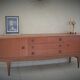 Scandinavian sideboard in teak and teak veneer in the late 60s