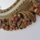Large round wall mirror, baroque, floral pattern, rococo, 1970s
