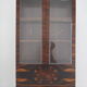 1930s art deco palisander and glass cabinet , czechoslovakia