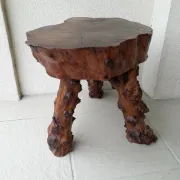 Solid wood stool