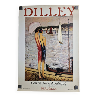 Original vintage poster after Dilley, 80s, Deauville, 50 x 70 cm