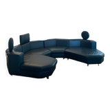 Leather Modular Sofa Set by Rolf Benz 1990s