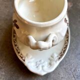 Creil & Montereau brown ironstone sauceboat