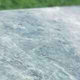 Table basse en laiton et marbre vert vers 1960- mid century