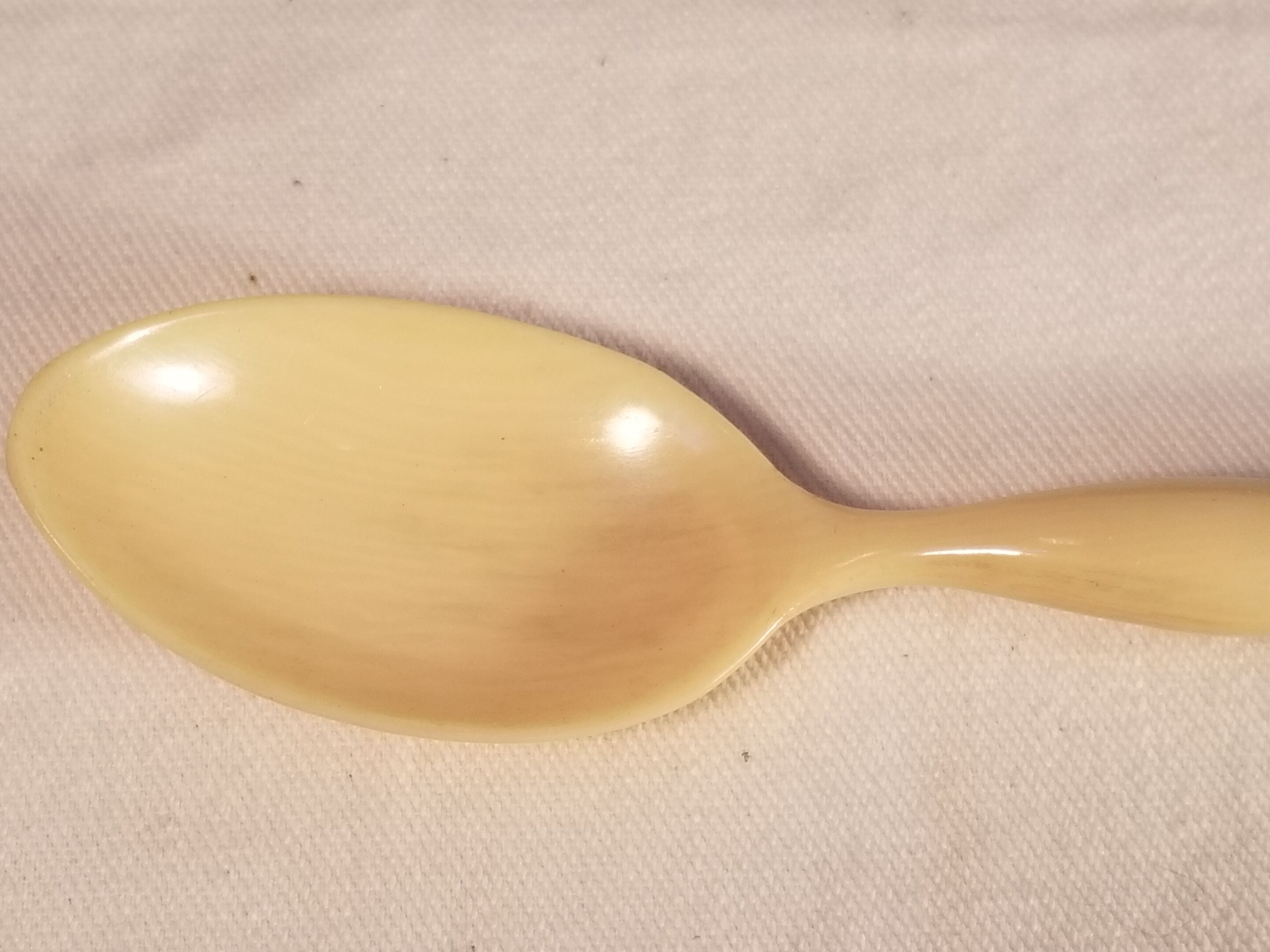 Old ivory silver porridge spoon