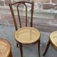 Set of 4 Bistro chairs mismatched curved wood