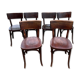 Set of 6 baumann bistro chairs classic years 50 bois fonce