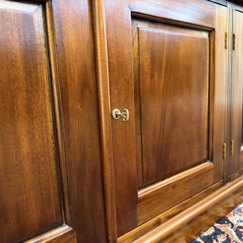 Large English Bookcase with Glass Doors