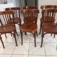Suite of 6 chairs of Vintage Bistrot 1970s