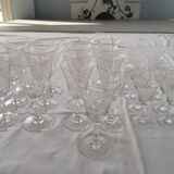 Finely carved antique crystal glasses