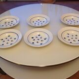 Six assiettes creuses decor Claudius des faienceries de Badonviller, années 50/60