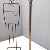 Brass and Glass Revolving Coat Rack, Italy