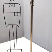 Brass and Glass Revolving Coat Rack, Italy
