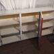 Placard haut de cuisine trois portes en formica rose