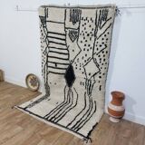 Handmade wool Berber rug 240 X 140 CM