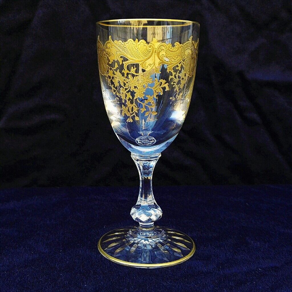 Crystal glass Saint Louis model Massenet gold N°2