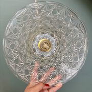 Vintage molded glass lampshade pendant light - tableware collection -