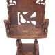 Set of 4 carved armchairs, 1950