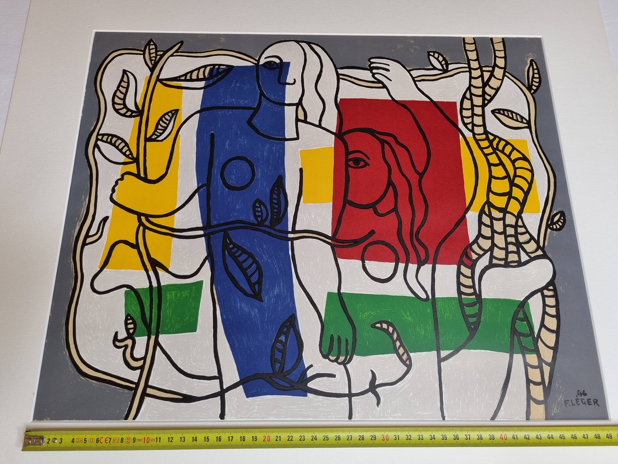 Original lithograph after Fernand Léger, 1946, 62 x 72 cm, framed