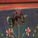 Antique wedding chest with polychrome floral motifs (circa 1860) #104