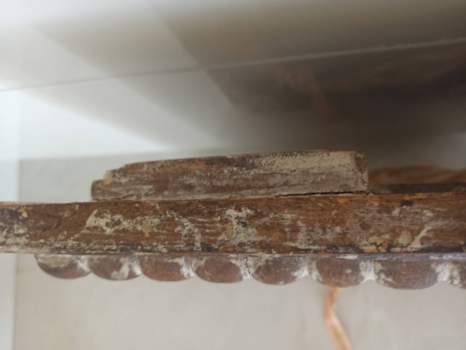 Shabby mirror, carved wooden frame