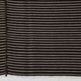6x9 Gray & Black Striped Vintage Kilim Rug, 183x269Cm
