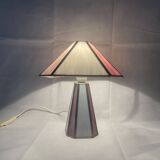 White and pink glass paste lamp