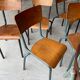 Set of 10 vintage mismatched industrial chairs mullca