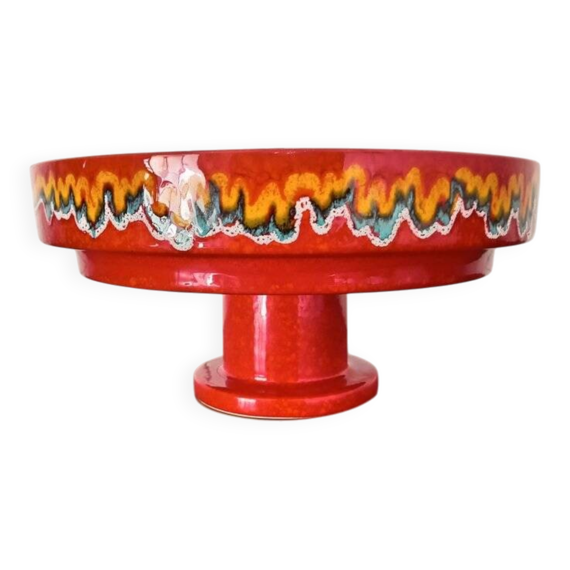 Bertoncello ceramic cake stand, 1970s