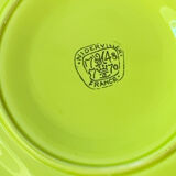 Anise green oyster plates Niderviller 1960