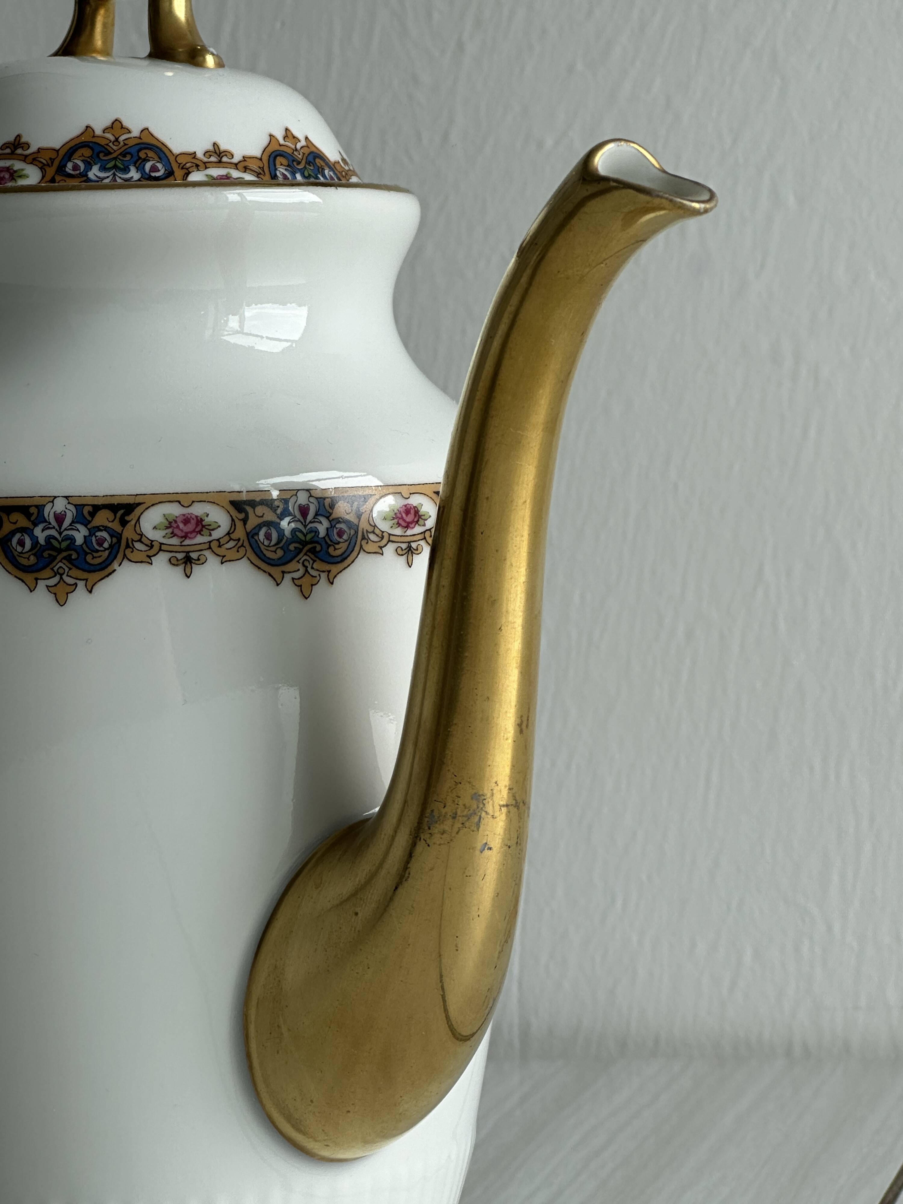 Limoges Vignaud porcelain teapot.