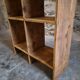 Vintage pine shelf with compartments, room divider, 1950s.