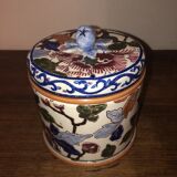 Old box, snuffbox Gien, Peony decoration