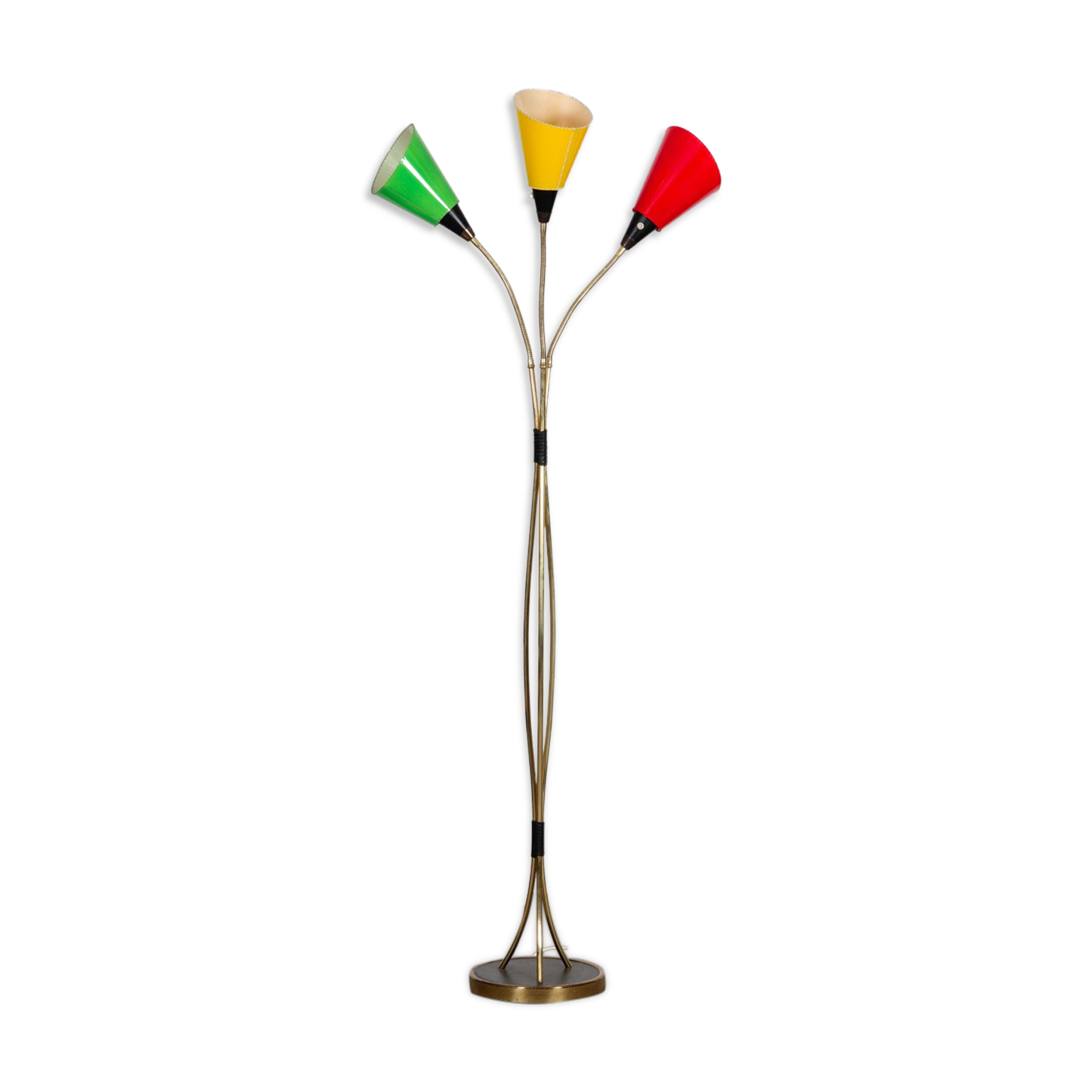 Vintage metal floor lamp, Czech manufacture, 1960