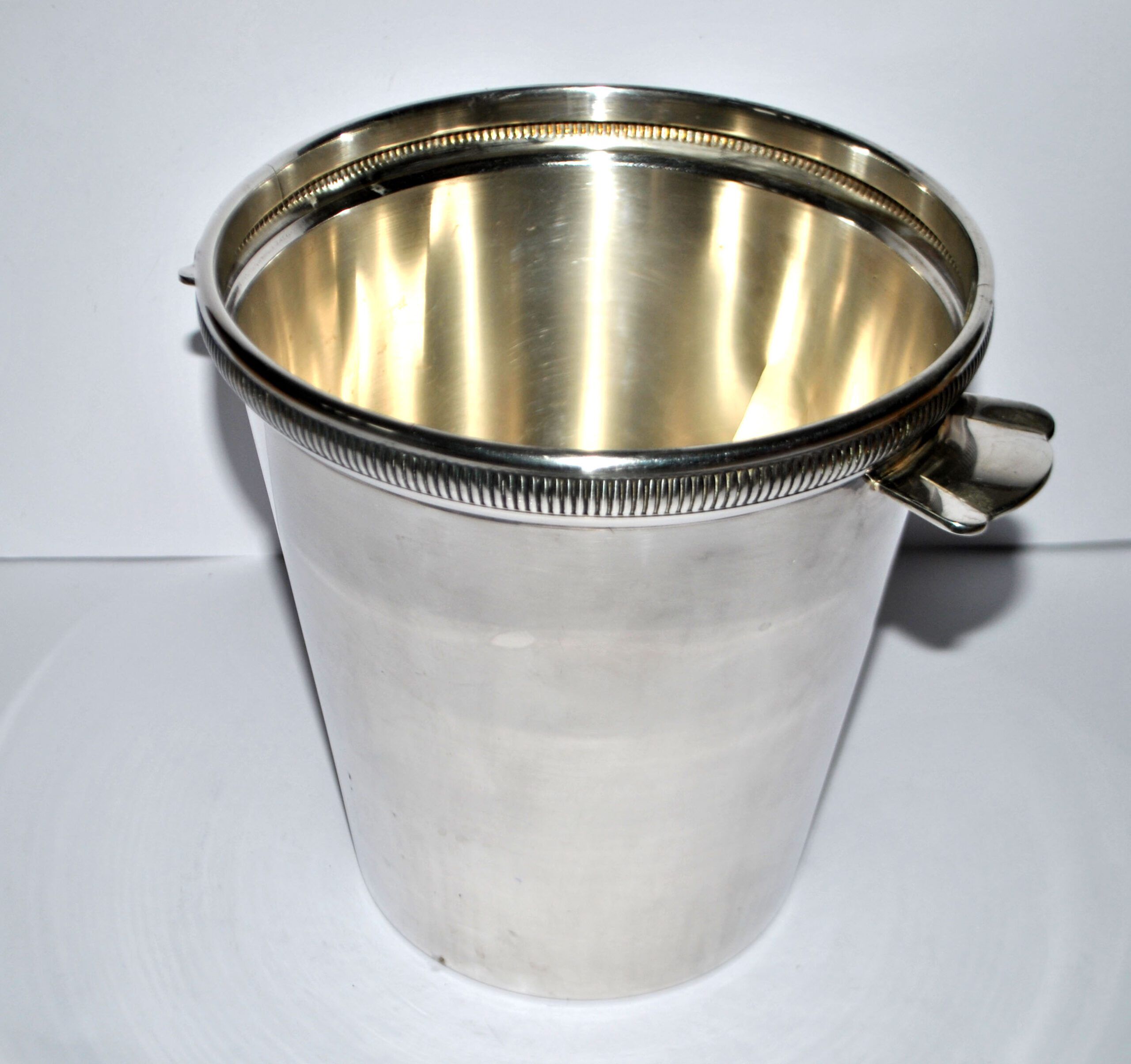 Vintage silver-plated metal champagne cooler by Reneka