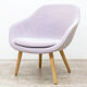 HAY AAL 82 armchair in mauve fabric with oak legs.