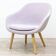 HAY AAL 82 armchair in mauve fabric with oak legs.