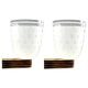 Large Art Deco Wall Lights in Blown Glass and Brass, Italy, 1940s, Set of 2
