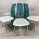 Ensemble de 6 chaises à repas Memphis en bouclé, années 1980